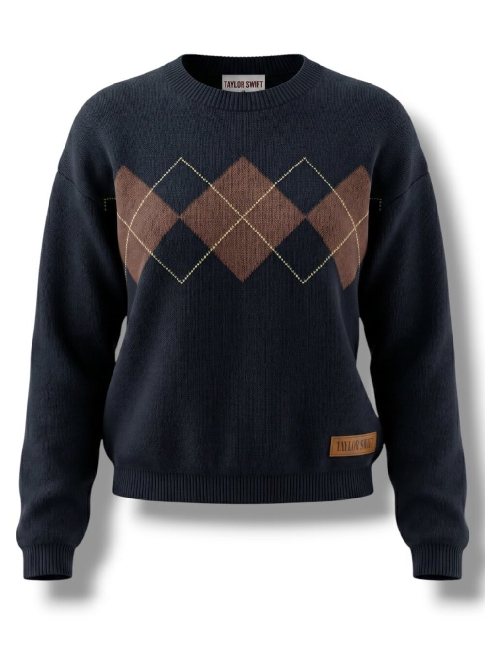 Official Taylor Swift RED Era Argyle Knit Sweater Album Merch